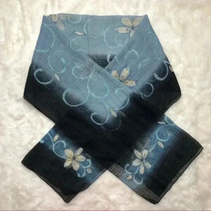 Sheer Scarf  Black, Grey, & Yellow